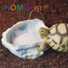 Reptile Natural Bowl For Amphibians Reptile Tortoise Snake Lizard Gecko Spider Frog 9 X 7 X 2.5cm