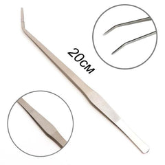 NOMOY PET Stainless Steel Reptile Feeding Tweezers (Straight & Bent Variants)