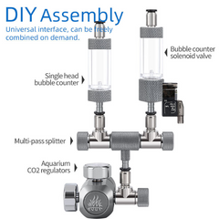 New Design Week Aqua Customized Top Quality Double Gauge Aquarium Co2 Gas Regulator Magnetic Tye
