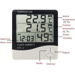 Digital Thermometer Hygrometer Electronic LCD Display Temperature Humidity Meter HTC-2