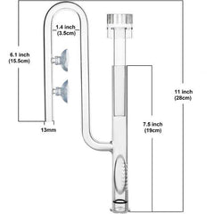 Glass Lily Pipe Inflow with Surface Skimmer 13mm and 17mm