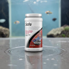 Seachem Safe Water Conditioner – Removes Chlorine, Chloramine & Ammonia | Detoxifies Nitrite & Nitrate - 250g Aquarium Treatment with FREE Short Glass Thermometer