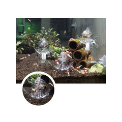 Aquarium Multi-function Cage Moss Ball Dry Feeding Food Bowl Fish Crystal Shrimp Hiding House Feeder
