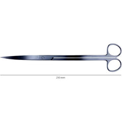 B&K Aquascaping Aquarium Stainless Steel Wave Scissors Black 25cm