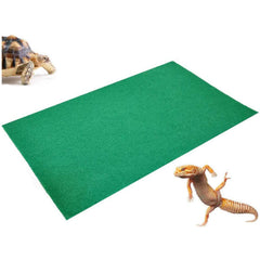 Reptile Carpet Terrarium Substrate Liner Pet Habitat Bedding Soft Green Mat for Bearded Dragon Lizards Gecko Chameleon Iguana Turtles Snakes