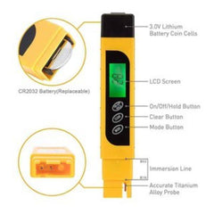 TDS meter Yellow with Leather Case