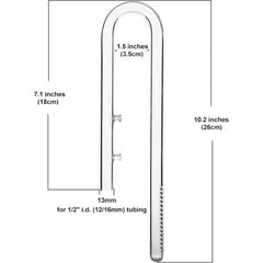 13mm Plant Aquarium Glass Poppy Pipe Outflow and Lily Pipe Inflow for 12/16mm Hose Canister Filter