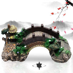 Pavilion Tree Fish Tank Decoration Bridge Aquarium Ornament - SMALL / LARGE / Extra Large