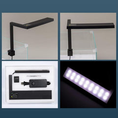 L Shape Clip on 18W LED Fish Tank Light Miniature Landscape (Silver)