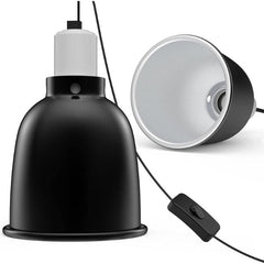 Nomoypet 5.5 inch deep 3 Sizes dome lamp shade Ceramic Heat UV UVB Lamp Light Holder