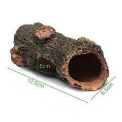 Aquarium Tank Decoration Artificial Ornament Hollow Trunk Simulation Tree Log Wood 12.5x6.5x5cmC