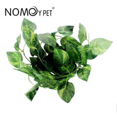 B&K Reptile Plant Artificial Leaves Hanging Plant Terrarium Tank Fake Plants Habitat Decorations