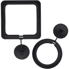 Fish Feeding Ring Square and Round with Suction Cup Black