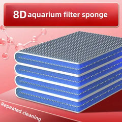 Aquarium 8D Filter Media 30x40x2 Upgraded Sponge