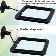 Fish Feeding Ring Square and Round with Suction Cup Black