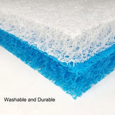 Aquarium Filter Sponge 50x50x4 | White & Blue Filter Media Foam for Fish Tank Filtration