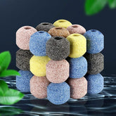 Aquarium Filter Media 5D, Ceramic Bio Media Sphere Nano Filter Media for Freshwater Aquarium and Marine Fish Tank Sump Media 500g