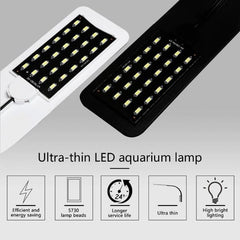 24 LED Aquarium Clip-On Light 10W Black and White