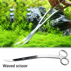 B&K 6 in 1 Aquarium Cleaning Tools Kit Tweezers Scissors for Live Plants Grass Fish Aquatic with Cloth Bag