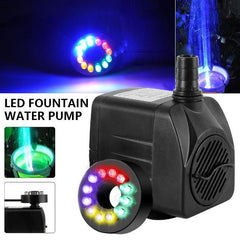 Fountain Pump with 4 LED Light 800L/H - Head - 1.6 m