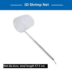 Retractable Small Fish Shrimp Skimming Net dia.6cm x length 57.5cm