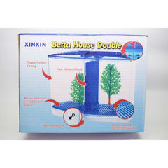 Betta House Fish Tank Double Isolation Box 19.5x13.5x10cm
