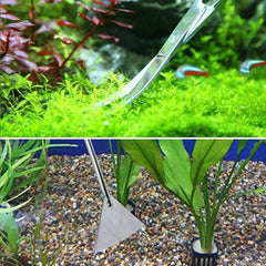 5 in 1 Aquarium Cleaning Tools Kit Tweezers Scissors for Live Plants Grass Fish Aquatic with Cloth Pouch