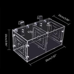 B&K Acrylic Transparent Fish Tank Breeding Isolation Box (2 Sizes)