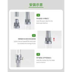 Wyin Aqua Gun Gray External Atomizer Diffuser Quick Assemble 12mm/ 16mm/ 20mm for Aquarium Filter