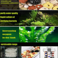 10 in 1 Mix Bio Balls Filter Media 500g Aquarium Pond Biological Filtration