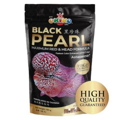 OKIKO Black Pearl 100g Flowerhorn Fish Food with Maximum red & Head Formula, Fastest Color Enhancer Within 7 Days
