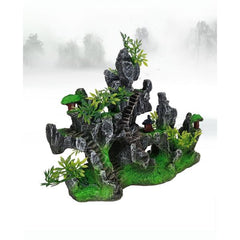 Double Side Mountain View Aquarium Ornament Fish Tank Decoration