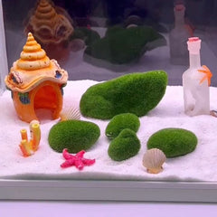 Aquarium 5Pcs Moss Stone Non-Pollution Decorative Fish Tank Artificial
