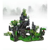 Double Side Mountain View Aquarium Ornament Fish Tank Decoration