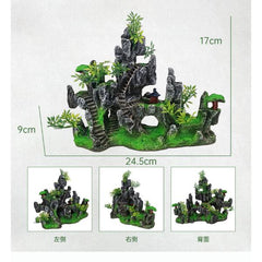 Double Side Mountain View Aquarium Ornament Fish Tank Decoration