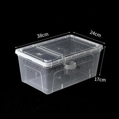 Reptile Box With Dish – (XL / L / M) – Black & White