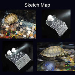 Turtle Floating Platform, Turtle Basking Platform Stand, Acrylic Terrace Turtle Bask Terrace Island Floating Basking Platform, Climb Terrarium Aquarium Tank 3 Sizes