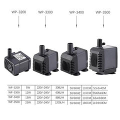Aquarium Submersible Pump WP-3400 15W (880L/H)