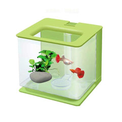 Nano Betta Tank with High Luminance LED Lamp Pink/Green/White/Black