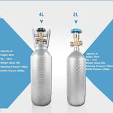 2L and 4L G5/8 Gas CO2 Steel Cylinder For Aquarium CO2 Cartridge Refill