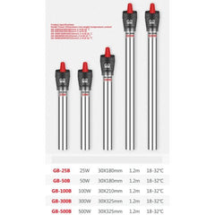 SUNSUN Aquarium Fish Tank Adjustable Thermostat Stainless Steel Heating Rod Submersible Heater for Fish Tank