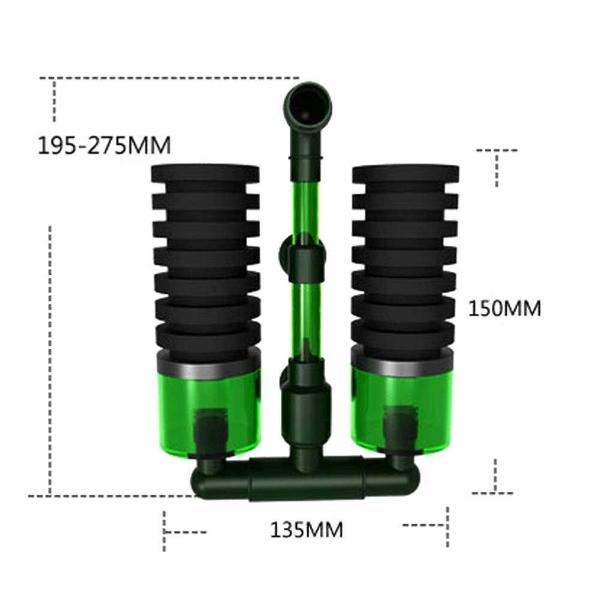 QANVEE Biochemical Sponge Filter Double Head QS-200A and QS-100A