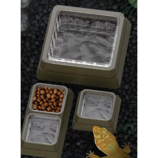 Reptile Feeding and Watering Bowl Single Double (3 Sizes)