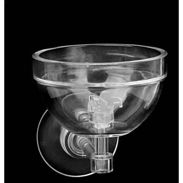 Aquatic Plant Pot Crystal Bowl Holder with Suction Cup for Aquarium Fish Tank Home Decorations