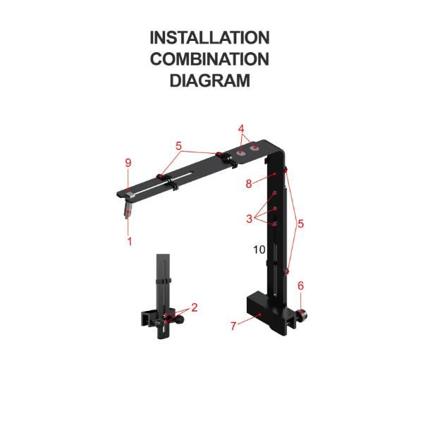 B&K Aluminum Alloy Aquarium Lights Bracket Lamp Holder