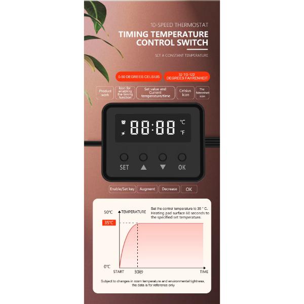 Nomoy Intelligent Heating Pad with Digital Thermostat Controller and Timer (7 Sizes)