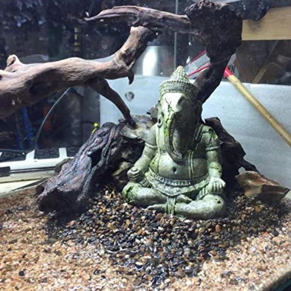 Elephant Sculpture for Fish Ornament Planted Tanks Scenery Buddha Statue