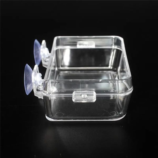 Nomoypet Translucent Plastic Food Water 2 in 1 Reptile Feeding Bowl Mealworm Anti-Escape Feeder for Tortoise Gecko Snakes Chameleon