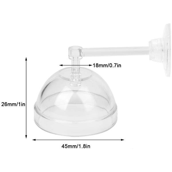 Aquatic Plant Pot Crystal Bowl Holder with Suction Cup for Aquarium Fish Tank Home Decorations