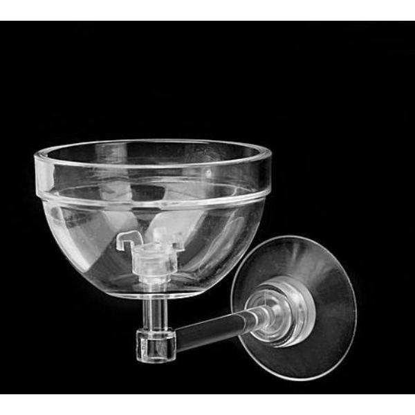 Aquatic Plant Pot Crystal Bowl Holder with Suction Cup for Aquarium Fish Tank Home Decorations